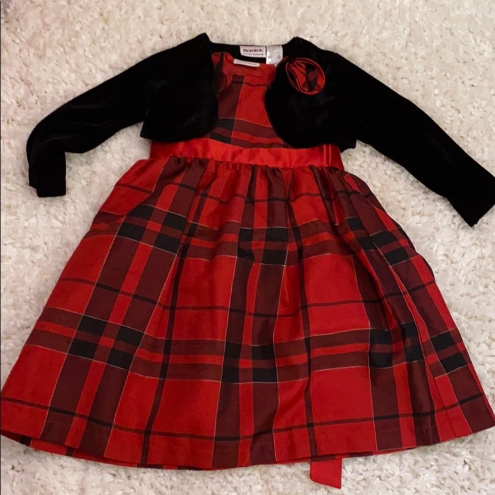 Fancy Girls Dress size 5 with velvet jacket